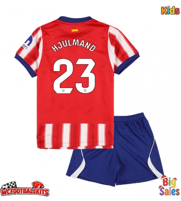 Atletico Madrid Morten Hjulmand #23 Replica Home Stadium Kit for Kids 2026-27 Short Sleeve (+ pants)